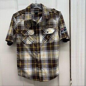 Coogi Australia short sleeve button down shirt youth boys 14